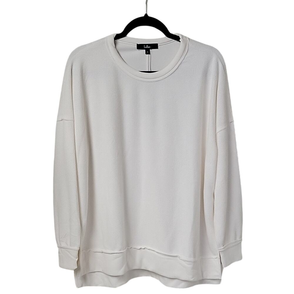 Lulus Choosing Chill Fleece Knit Pullover Sweatshirt Size Small NWT